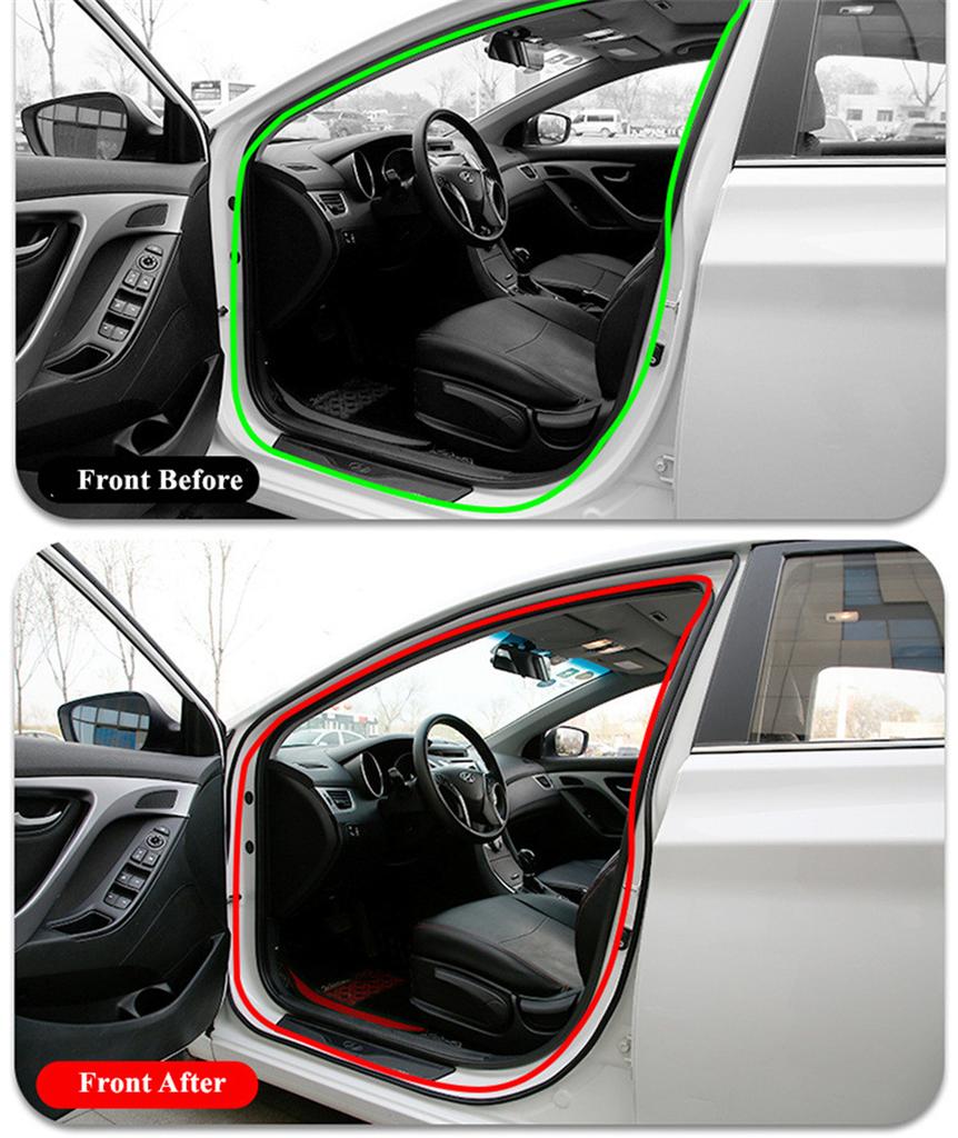 10M Thickening Auto Door Rubber Seal Strip Double Layer Sealing Adhesive 12×10mm