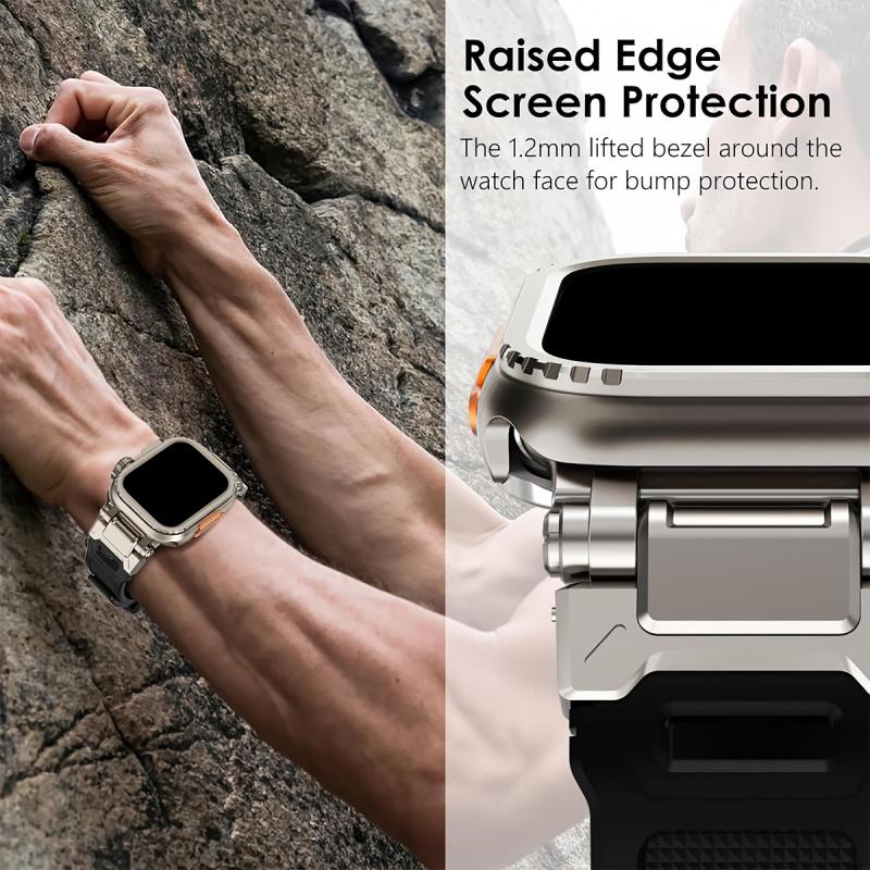 Металлический корпус Ultra Look для iWatch Series 9/8/7/6/5/4/SE2/SE 44/45 мм Защитные элементы для Apple Watch + Комплект для обновления Ultra 2/1