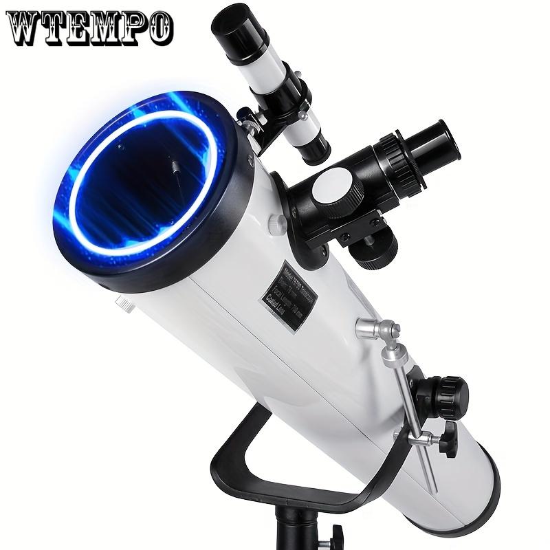 Астрономический телескоп 114 мм с большой апертурой и высокой светосилой объектива, который можно подключить к мобильному телефону для съемки фотографий