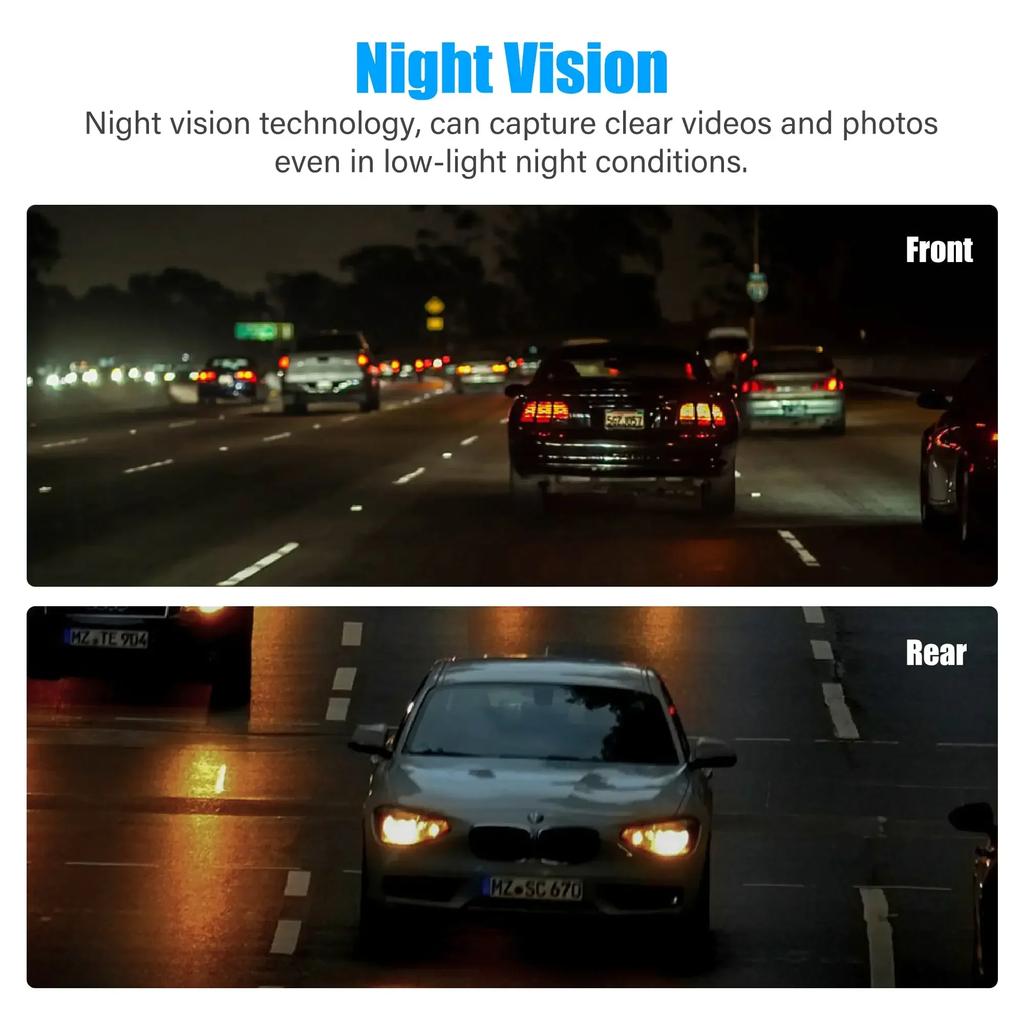 Видеорегистратор с передней и задней камерой, видеорегистратор, двухлинзовый автомобильный видеорегистратор, циклическая запись, ночное видение, G-сенсор, 1080P, видеорегистратор 4 дюйма