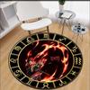 Круглый ковер с рисунком аниме «Убийца демонов», нескользящий ковер для спальни, гостиной, домашнего декора