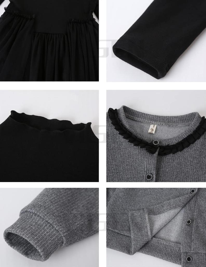 VIISEN Formal Bolero and Dress Perfect for Entrance and Graduation Piano and Sizes Size Girls' Suit, Set, Ceremonies, School, Kindergarten, Recitals,