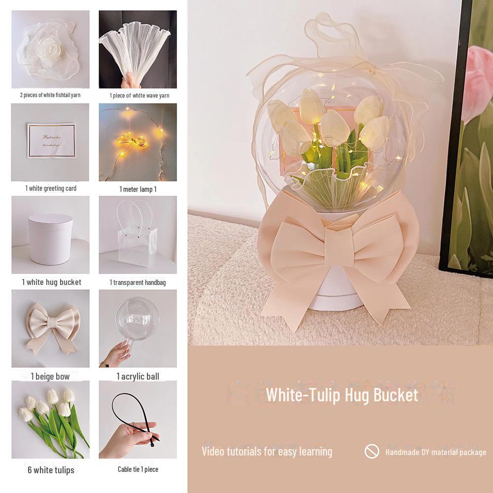 Светодиодный ночник-тюльпан: Искусственный цветок для спальни, средство для сна, подарок на день рождения для нее, атмосферный светодиодный светильник для китайского Дня святого Валентина