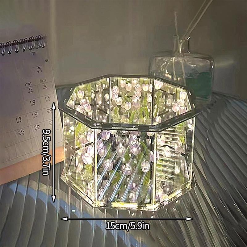 DIY Искусственная Роза Тюльпан Орнамент Ручной Работы Люминесцентный В Темноте Готический Декор Комнаты Домашний Декор для Девочек Украшения Для Стола