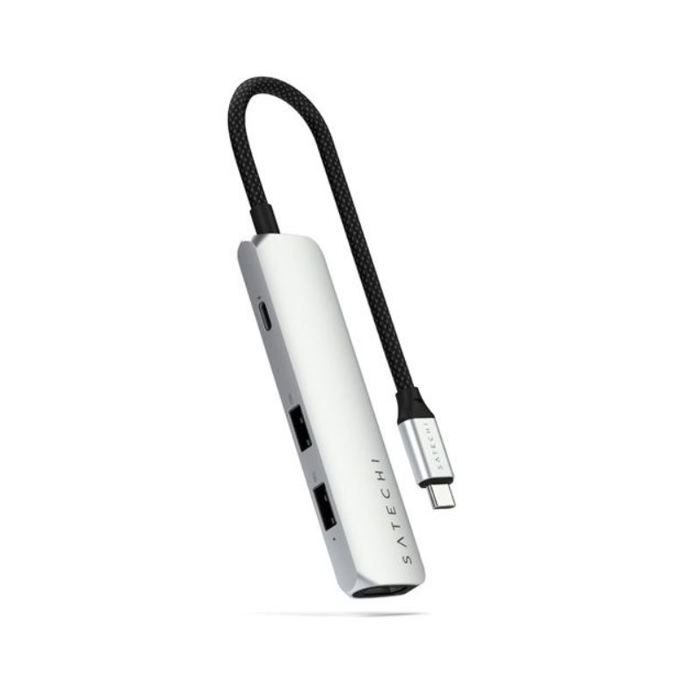 Hub USB-C Multiport - Satechi - Argent - 4K HDMI - 10Gbps - Power Delivery 100W