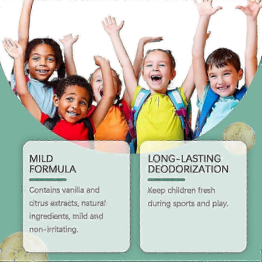 1-3Pcs Natural Deodorant for Kids & Teens, Hypoallergenic Roll-On Deodorant, Body Odor Protection