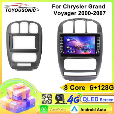 TOYOUSONIC 2 Din Android13 для Chrysler Grand Voyager 2000-2007 Автомобильный радиоприемник Мультимедийный плеер GPS-навигация Автомагнитола Carplay Головное устройство