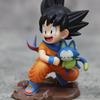 Dragon Ball Childhood Little Goku Hugs Puer Ya Mu Tea Little Follower Figure Doll Pvc Model Statue Collection Toys Ornamen Gift
