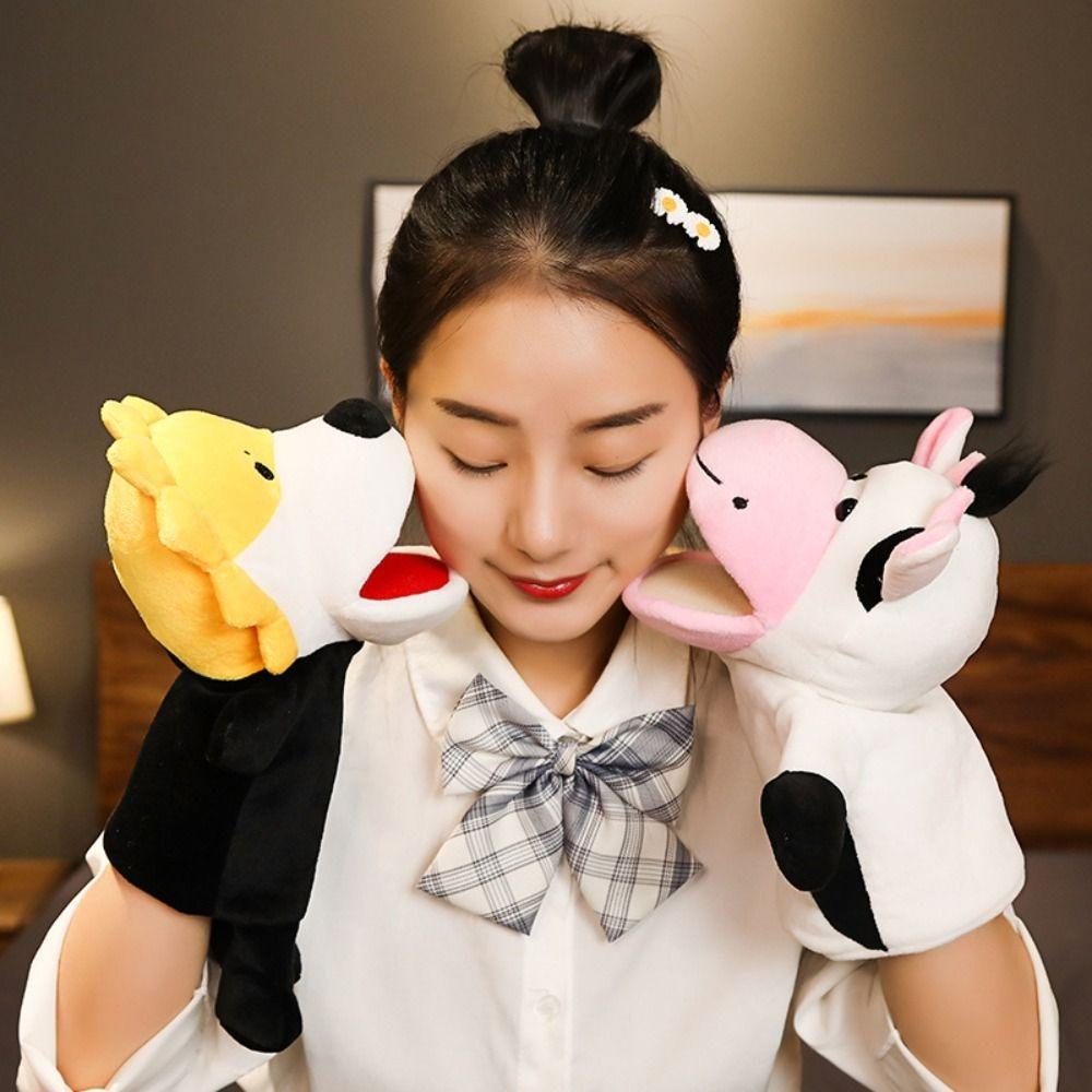 Interactive Hand Finger Stuffed Plush Toys Cartoon Stuffed Plush Animals Toys Kids GIfts