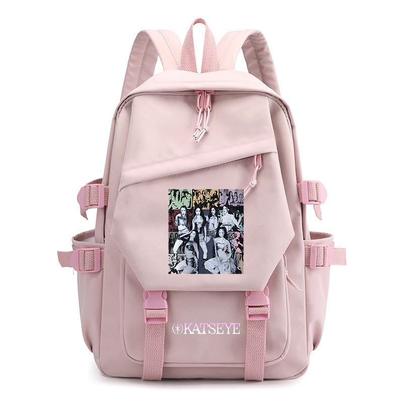 KATSEYE Backpack for Teens College Students Lightweight Water-Resistant Laptop Bag Large Capacity Travel Daypack