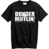 Модная летняя мужская футболка с логотипом компании Dunder Mifflin Paper Company и бумажным самолетиком, с коротким рукавом, дышащая, с круглым вырезом, топ