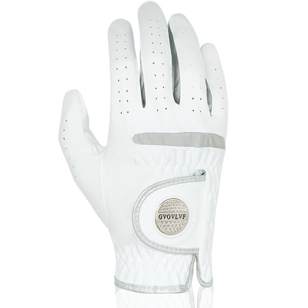 Detachable Marker Golf Glove White Color Replaceable Glove Magnetic Marker Glove Golfing Activity