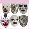 Маска на Хэллоуин Slipknot с лицом клоуна и ртом на молнии для костюмированных вечеринок