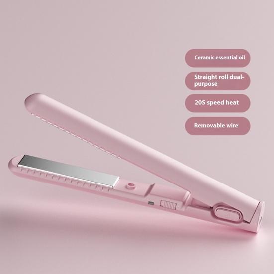 USB Мини-щипцы для завивки 2 в 1, двухцелевые щипцы для завивки, утюжок для волос, выпрямитель для волос, быстрый нагрев, портативный, для путешествий, для женщин, для коротких и длинных волос, укладка