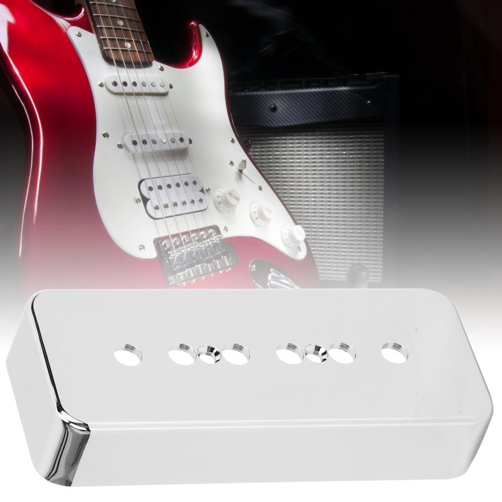 2Pcs Pickup Cover High Quality Silver Chrome Plating ABS Musical Instrument Accessories
