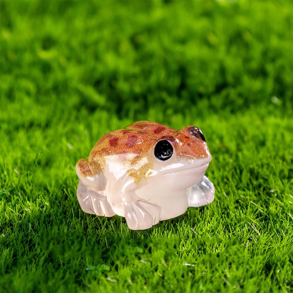 10 шт. мультяшные светящиеся фигурки лягушек миниатюры милая маленькая модель жабы микро ландшафтные украшения