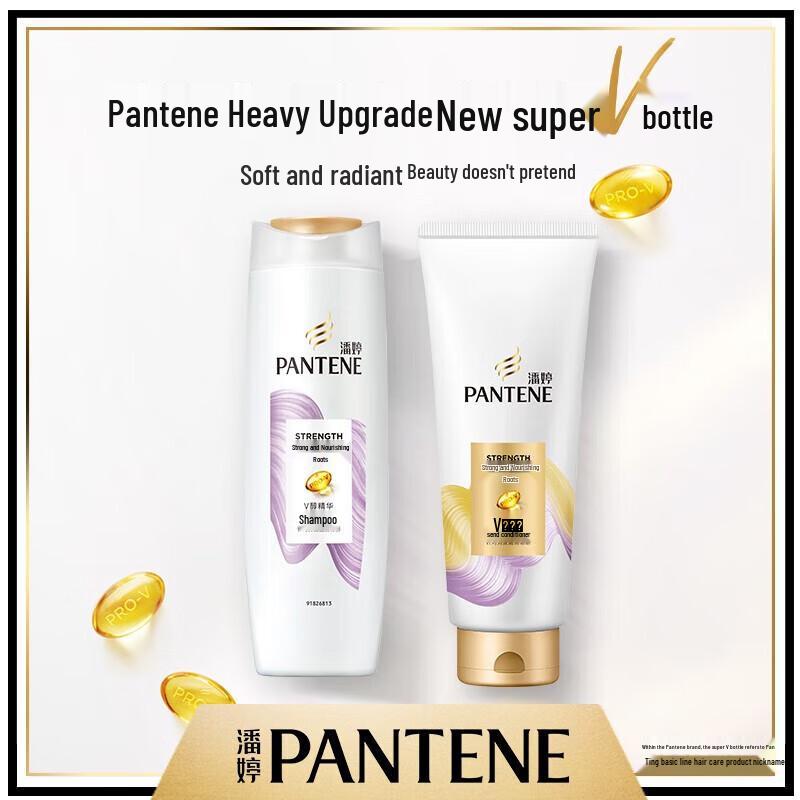 Pantene Strong Roots Moisturizing Shampoo with Refill Pack