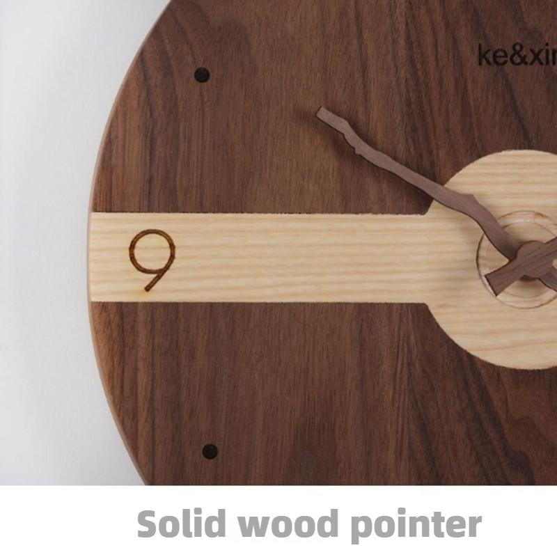 Solid Wood Wall Clocks Elegant Creative Silent Aesthetic Clock Circular Unique Ornaments for Home Interior Decoration House Accessories Interior Home