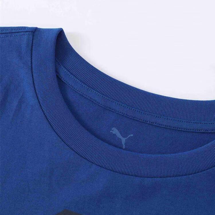 Puma Power Graphic Breathable Short Sleeve T-Shirt Men Tops Blue 682171-17