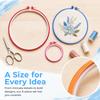 6pcs Adjustable Design Cross Stitch Frame Plastic Plastic Embroidery Hoop  For Decoration