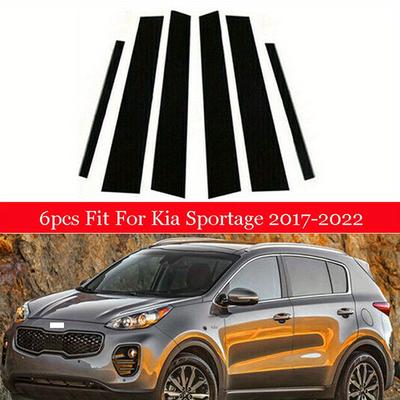 6 шт. Подходит для Kia Sportage 2017 2018 2019 2020 2021 2022 Глянцевый черный Накладка на стойку двери Окно Колонна BC Декоративная наклейка