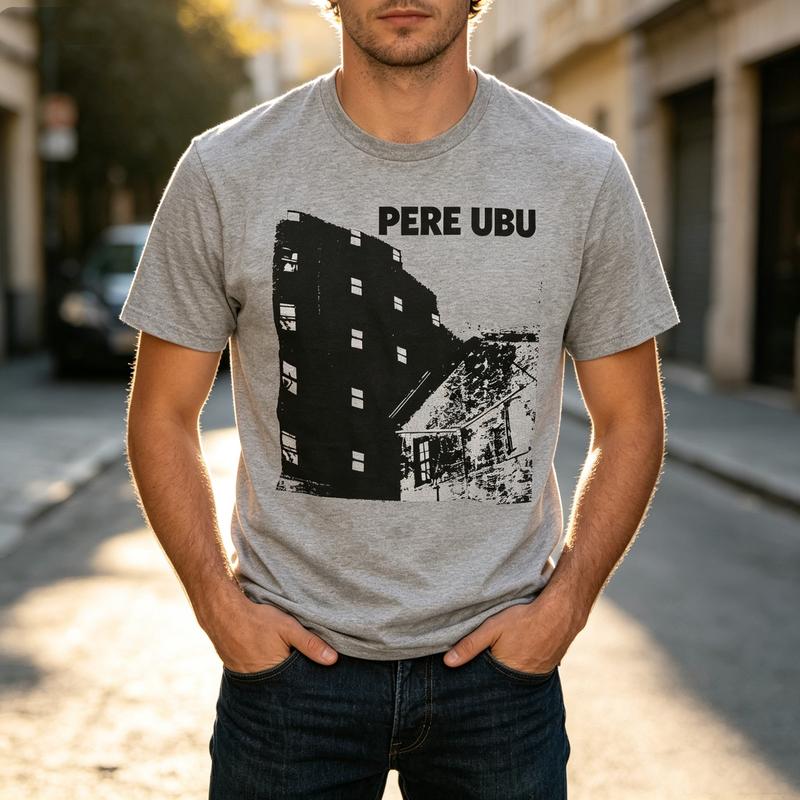 Pere Ubu Graphic T Shirt Vintage Music Band Print Unisexs 100 Cotton Crew Neck Casual Unisex Oversized T Shirt Y2k Top Harajuku