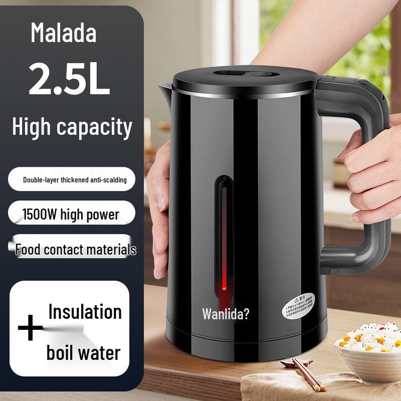 Электрический чайник Wanlida объемом 3 л из нержавеющей стали с изоляцией для домашнего использования