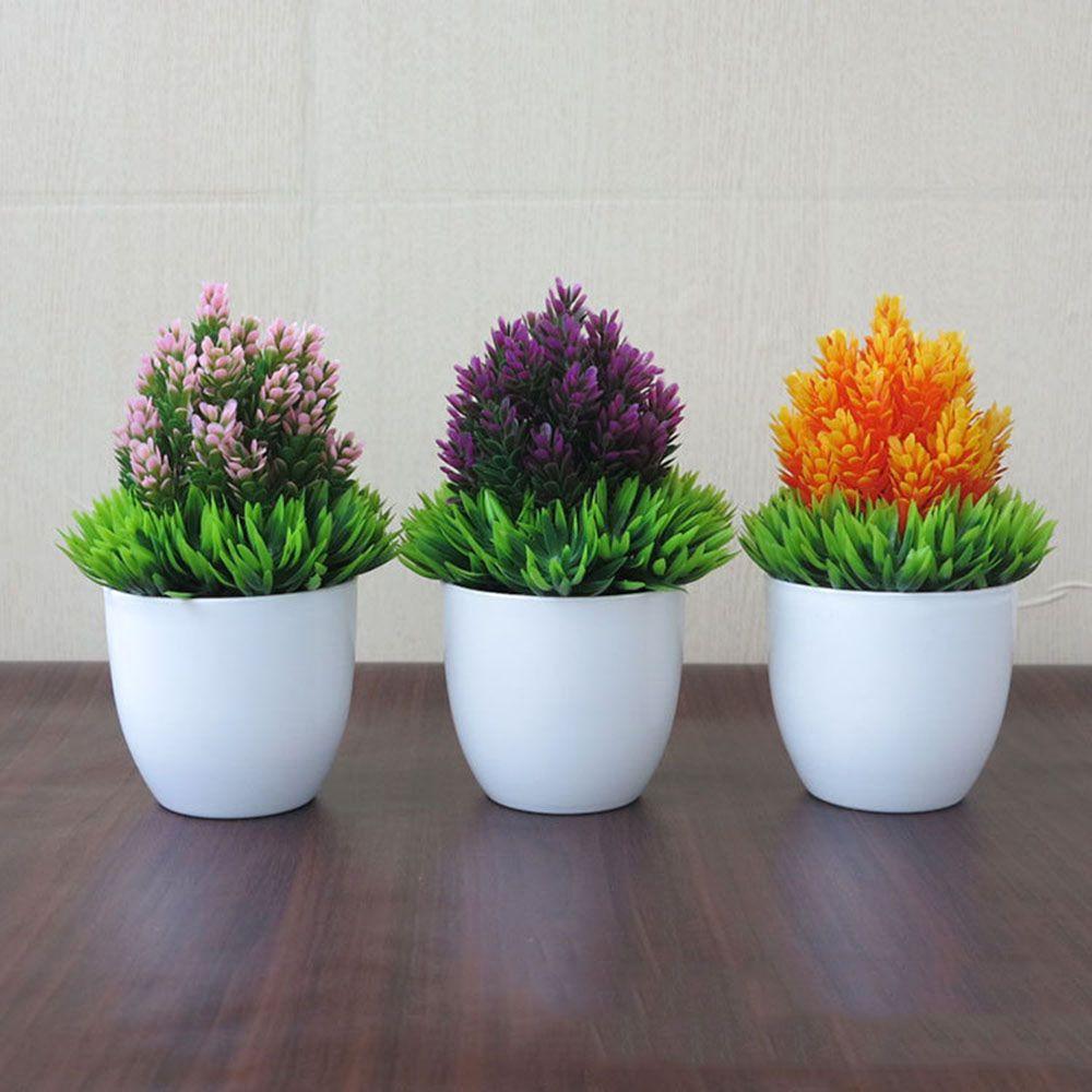 1 SET Wedding Christmas Home Decor Plastic Plant Simulation Bonsai Artificial Flower Fake Potted