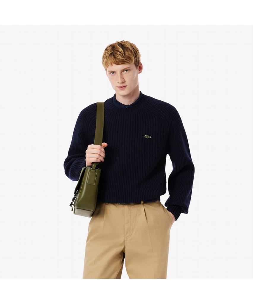 LACOSTE Men'S Rib Knit Crew Neck Sweater Ah3142-55N 166