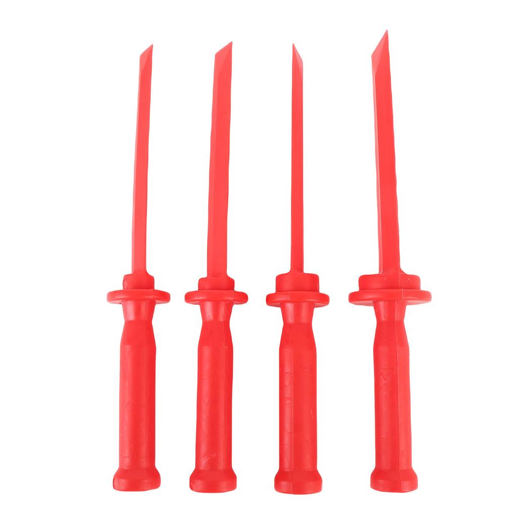 4Pcs Plastic Chisel Scraper Set Non Marring Prevent Strike Tool Safety Remover Red