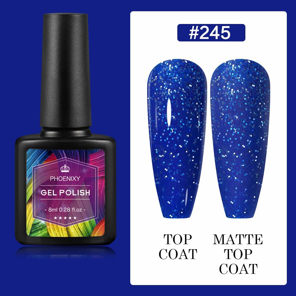 PHOENIXY 8 мл гель-лак для ногтей, полуперманентный гель, блестящий гель, отмачиваемый блестящий стартовый набор, маникюрный набор для маникюрного салона