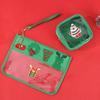 Creative Christmas Clear Travel Bags Cartoon Make Up Organizer Unique Cosmetic Zipper Pouch  Girls