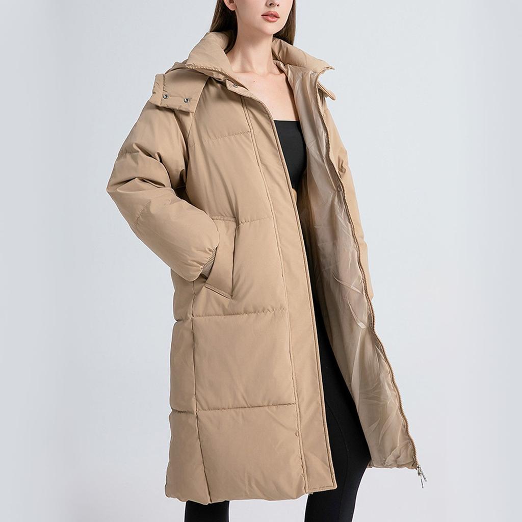 Women's Fashion Padded Jacket Loose Long Over The Knee Thickened Padded Jacket