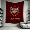 Custom Arsenal F.C Wall Hanging Printed Fabric Blanket Decorative Tapestries for Bedroom Living Room Home Decor