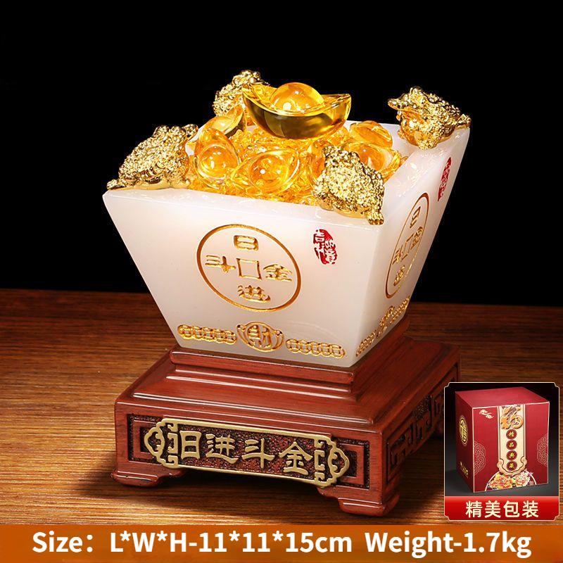 Украшения в виде золотых жабы Zhaoczai Treasure Pot привлекают богатство, открывают подарки, украшения для офиса, гостиной, винного шкафа