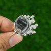 Gift For Her 925 Silver Natural Silver Leaf Jasper Multi Stone Adjustable Ring