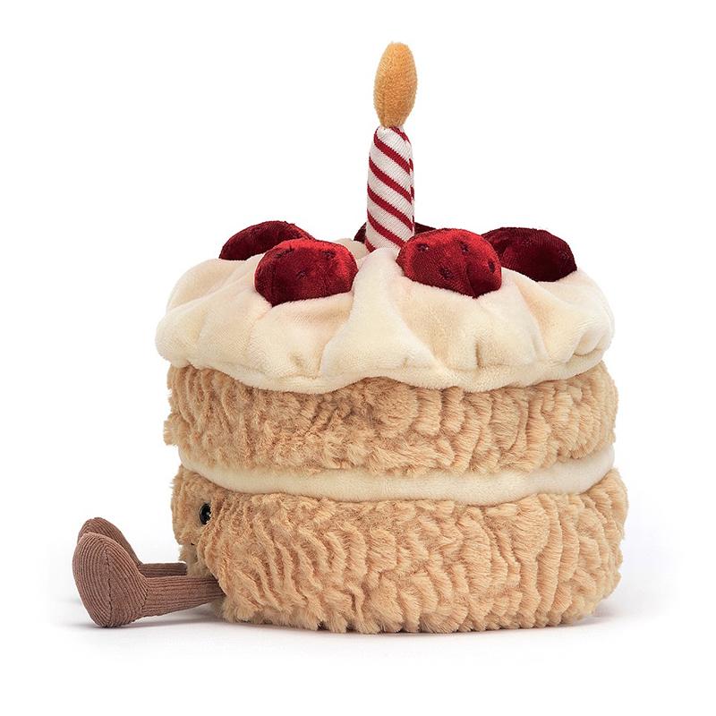 JELLYCAT Серия Fun Food Торт на День Рождения Веселая Кукла Плюшевая Кукла Высотой 16 см