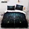 Colorful Geometric Duvet Cover Set Psychedelic Swirl Bedding Set King Queen For Kids Adults Room Microfiber Abstract Quilt Cover