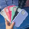 Applicable To Apple 15 Mobile Phone Case Macaron Large Wave IPhone 13 Drop Glue Doll Material Shell