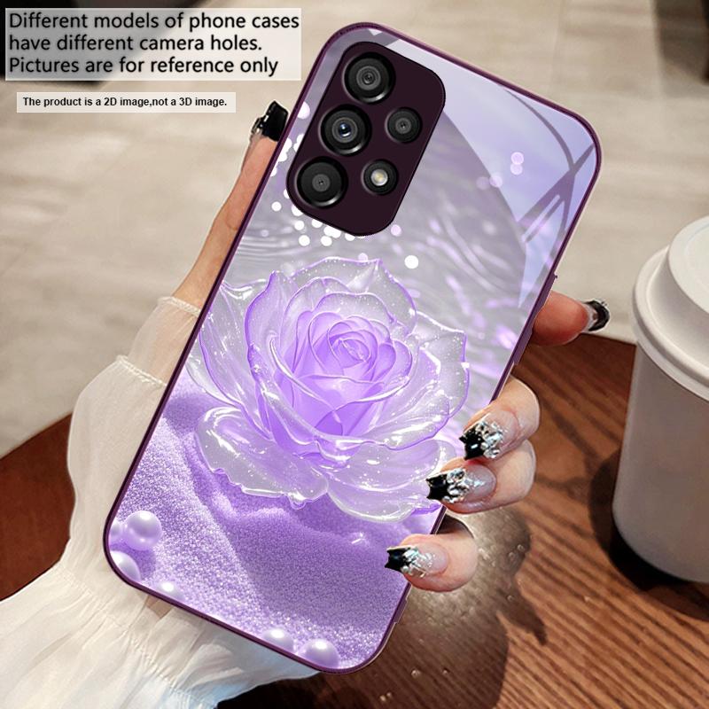 Градиентный Хрустальный Розовый Для Samsung S 25 S25 Edge S25Ultra S8 S9 S10 20 U ltra S21 Pro S22 Plus S23 FE S24 Ultra Стеклянный Чехол для Телефона