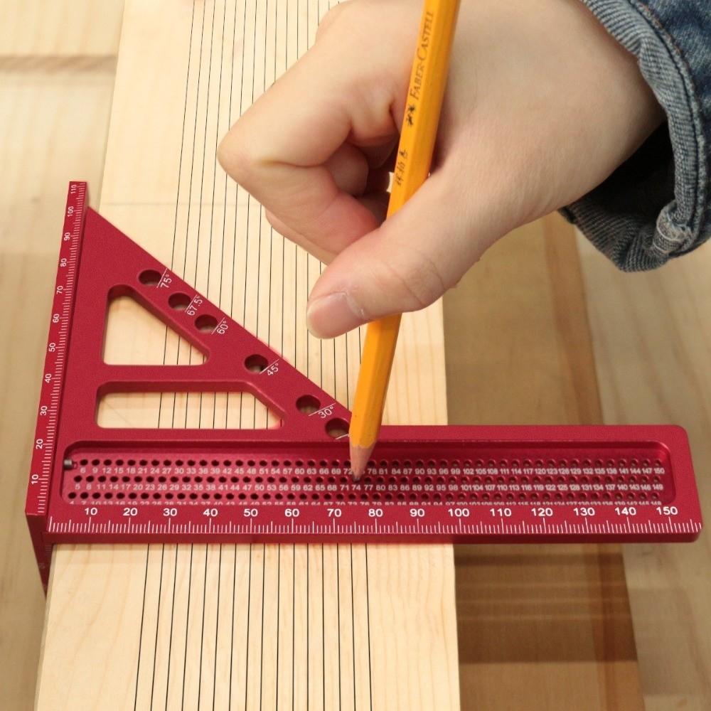 3D Design Triangle Measuring Ruler Multipurpose Protractor Marking Tool for Wood DIY