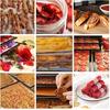 Silicone Dehydrator Sheets, Premium Non Stick Dehydrator Mats, Fruit Dryer Mesh for Food Dehydrator, 6pc, 12 x 13 inch