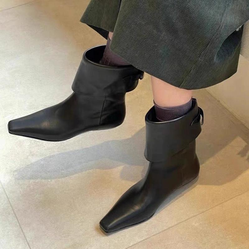 Женские дизайнерские ботильоны на плоской подошве с острым носком, тренд 2024 года, новые зимние ботинки для ходьбы, удобные зимние ботинки «Челси», сексуальная женская обувь