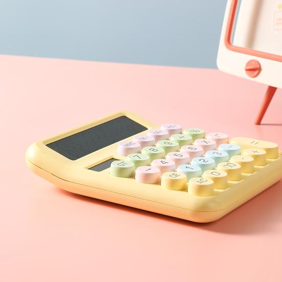 Калькулятор в стиле пишущей машинки, большой ЖК-дисплей, легко читаемый калькулятор с круглыми клавишами для повседневного офисного использования