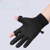 Fleece-lined Men's Cycling Gloves Clamshell-type Fishing Gloves Fingerless Gloves Men  Wintertime