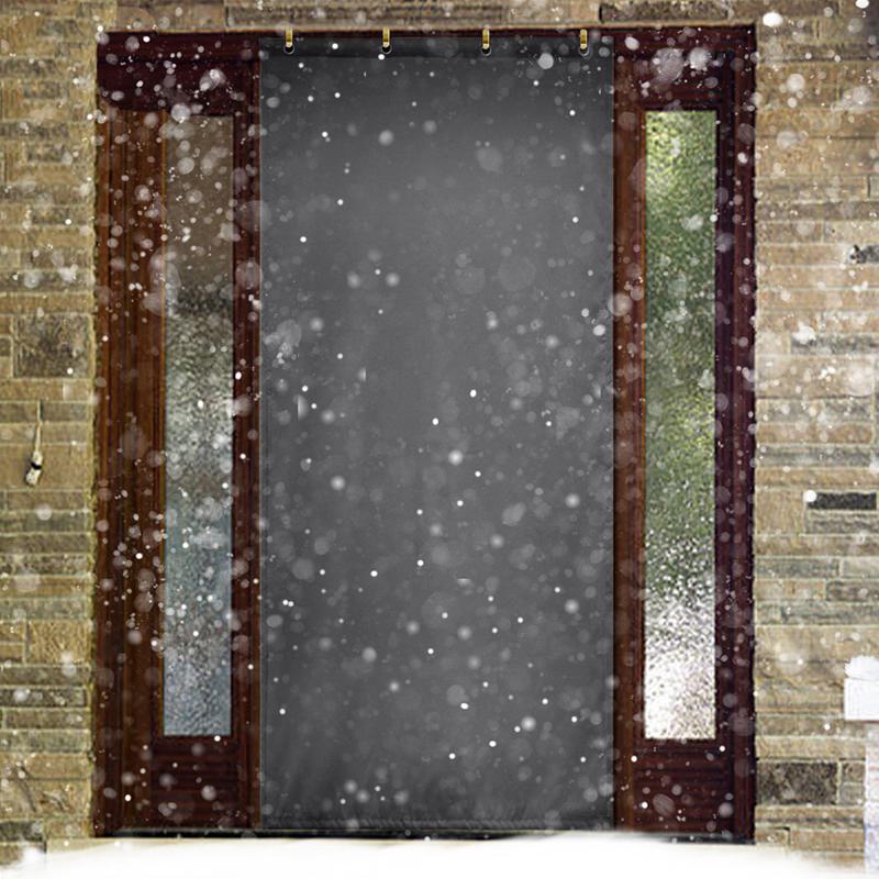 1PC Sound Insulation Door Curtain Thickened Quilted Heavy Duty Self-Adhesive Blackout Coldproof