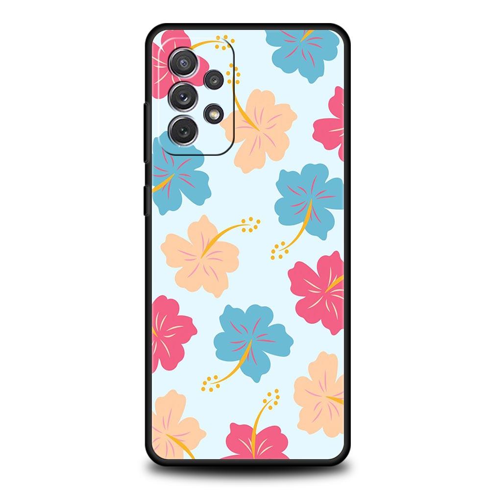 Летний красочный чехол с цветами для Samsung A57 A37 A51 A71 A21S A17 A15 A25 A41 A23 A33 A53 A73 A07 A03S A05S A13 A35 A55 5G