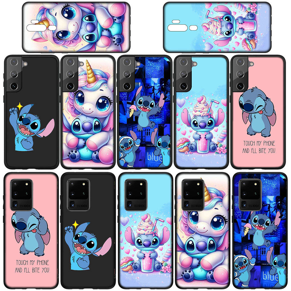 Phone Case for iPhone 17 16 15 Plus X XR 16E Huawei P30 P20 Lite Redmi Note 14 12 11 13 Pro Max OPPO A60 A80 A40 A18 A38 Blue Lilo Stitch Lovely Cover