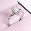 Real 2 Ct D Color Moissanite Rings For Women 100% 925 Sterling Silver Wedding Party Anniversary Sparkling Ring Ladies Jewelry