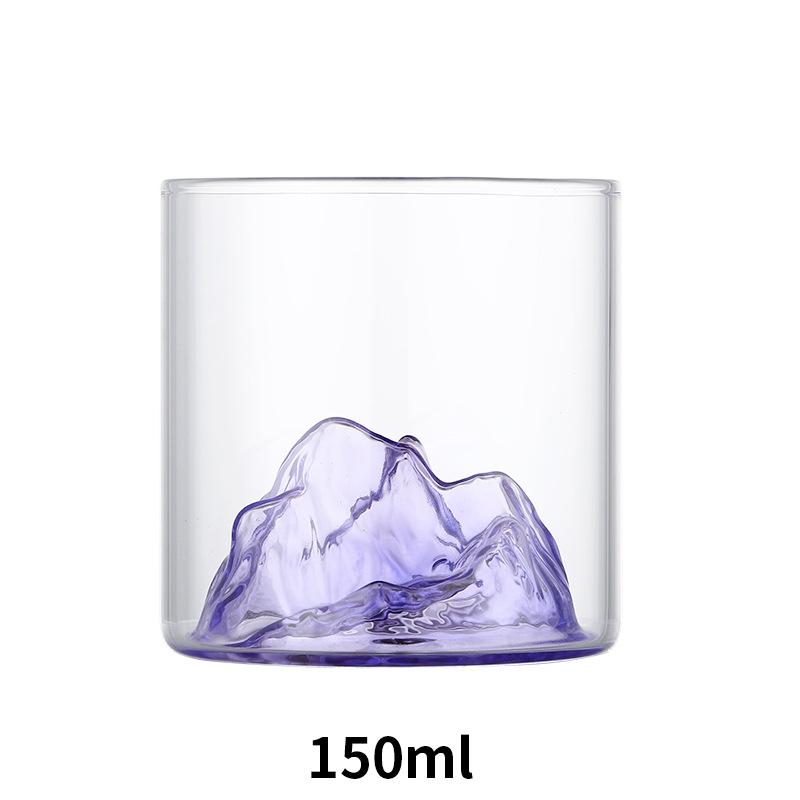 Стеклянные чашки для виски в японском стиле 3D Mountain Wine Glass Beer Juice Void Mug Bottle Drinkware Fuji Artwork Glacier Vintage Gift